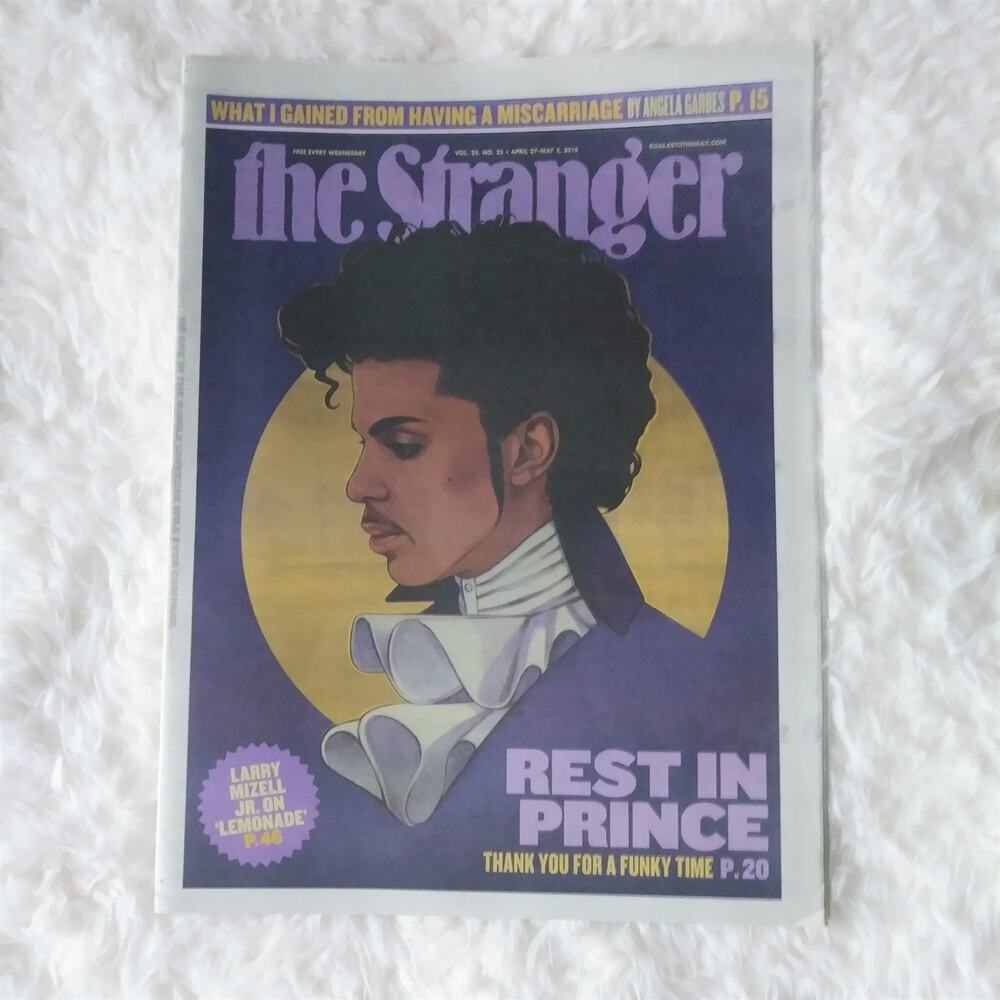 PRINCE Collectible Seattle The Stranger Newspaper Tribute repurpose Cover Art